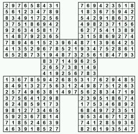 Wikipedia Samurai-Sudoku-L&ouml;sung